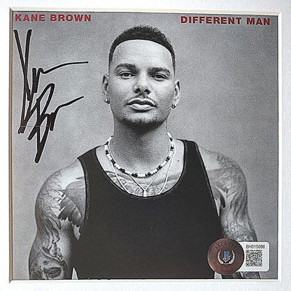 Music- Autographed- Kane Brown Signed Different Man CD Album Cover Framed Beckett Authentic Auto Front of Booklet