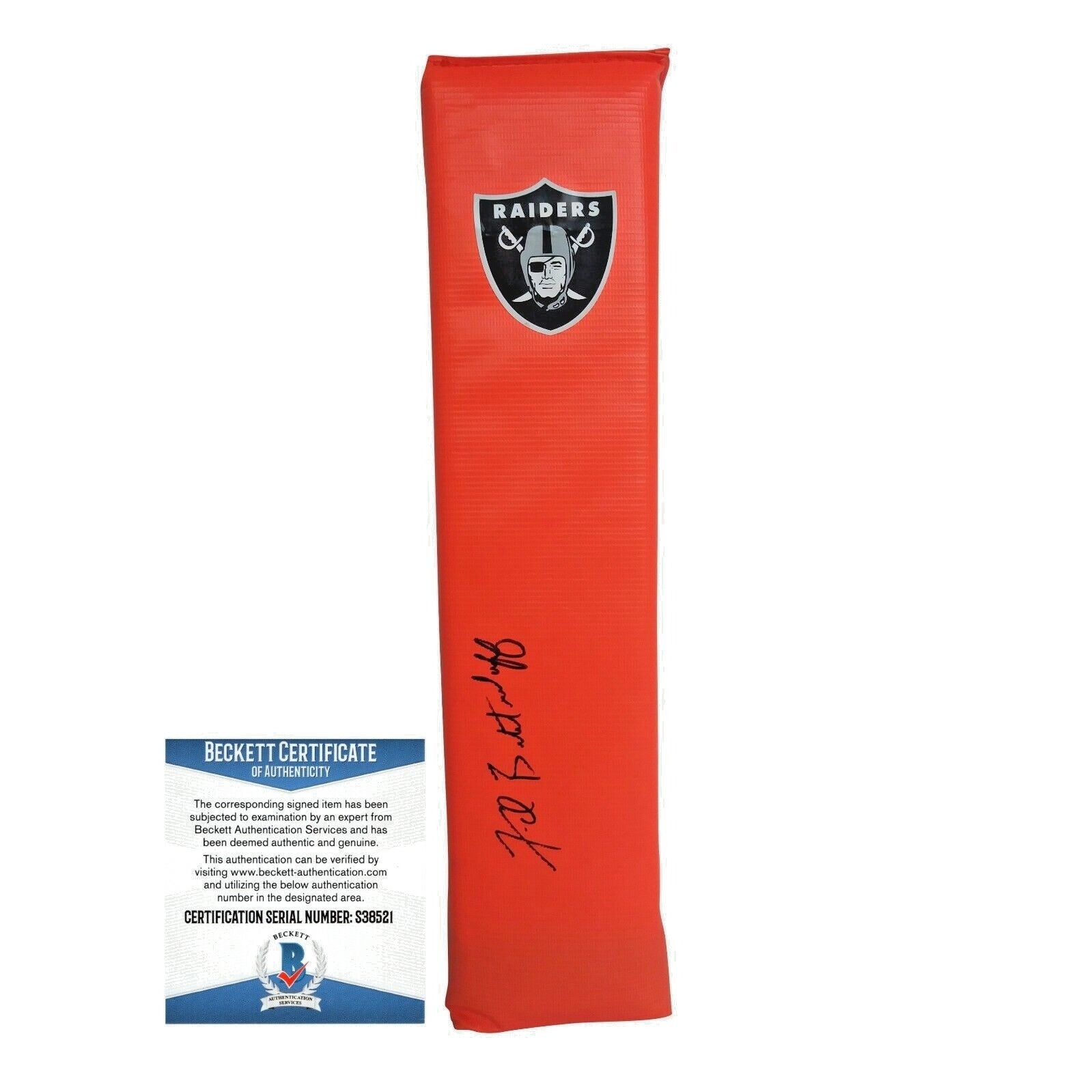 Footballs- Autographed- Fred Biletnikoff Oakland Raiders Signed Football End Zone Pylon Beckett Authentic Auto COA