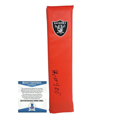 Footballs- Autographed- Fred Biletnikoff Oakland Raiders Signed Football End Zone Pylon Beckett Authentic Auto COA