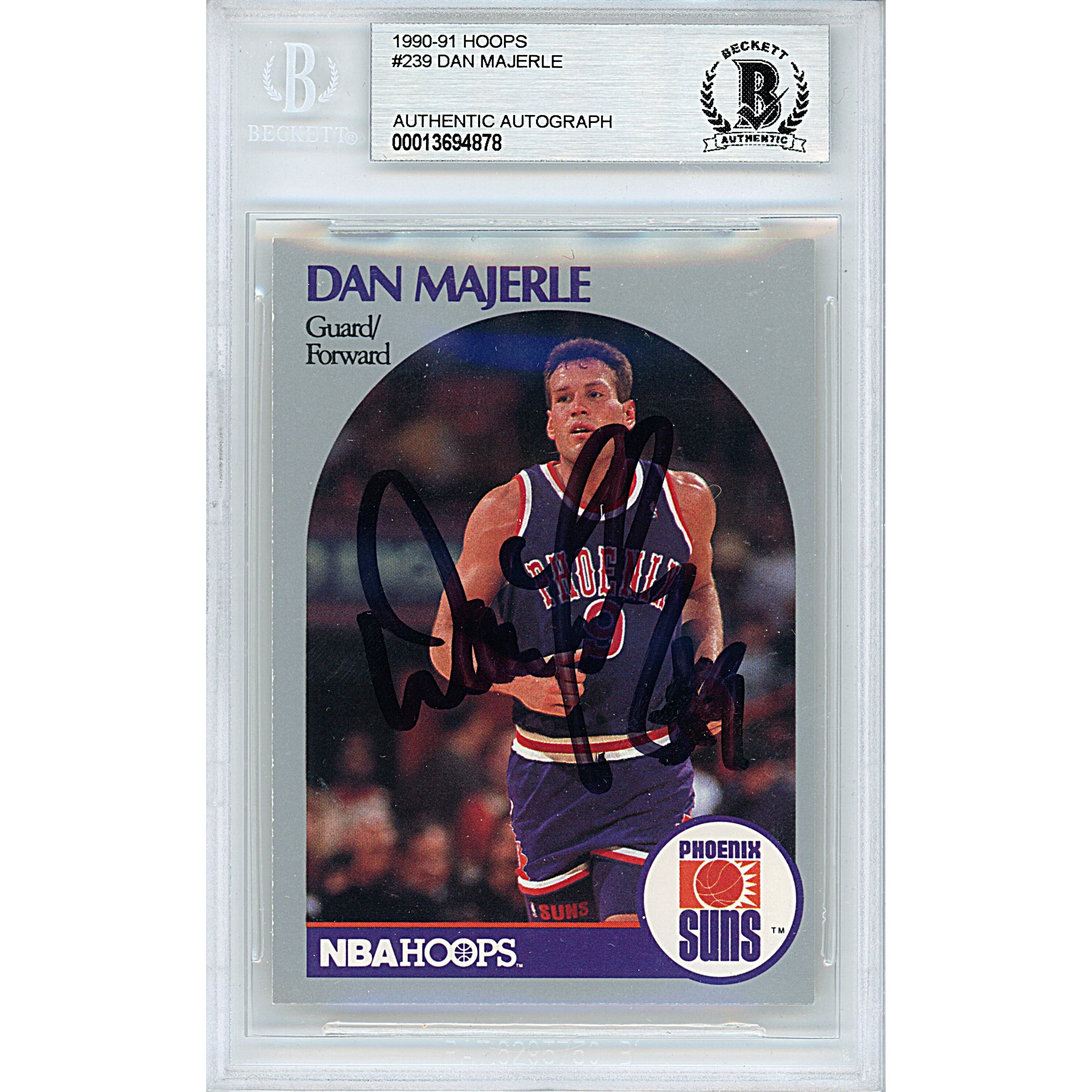 Dan Majerle Phoenix Suns Autographed Trading Card Beckett BGS