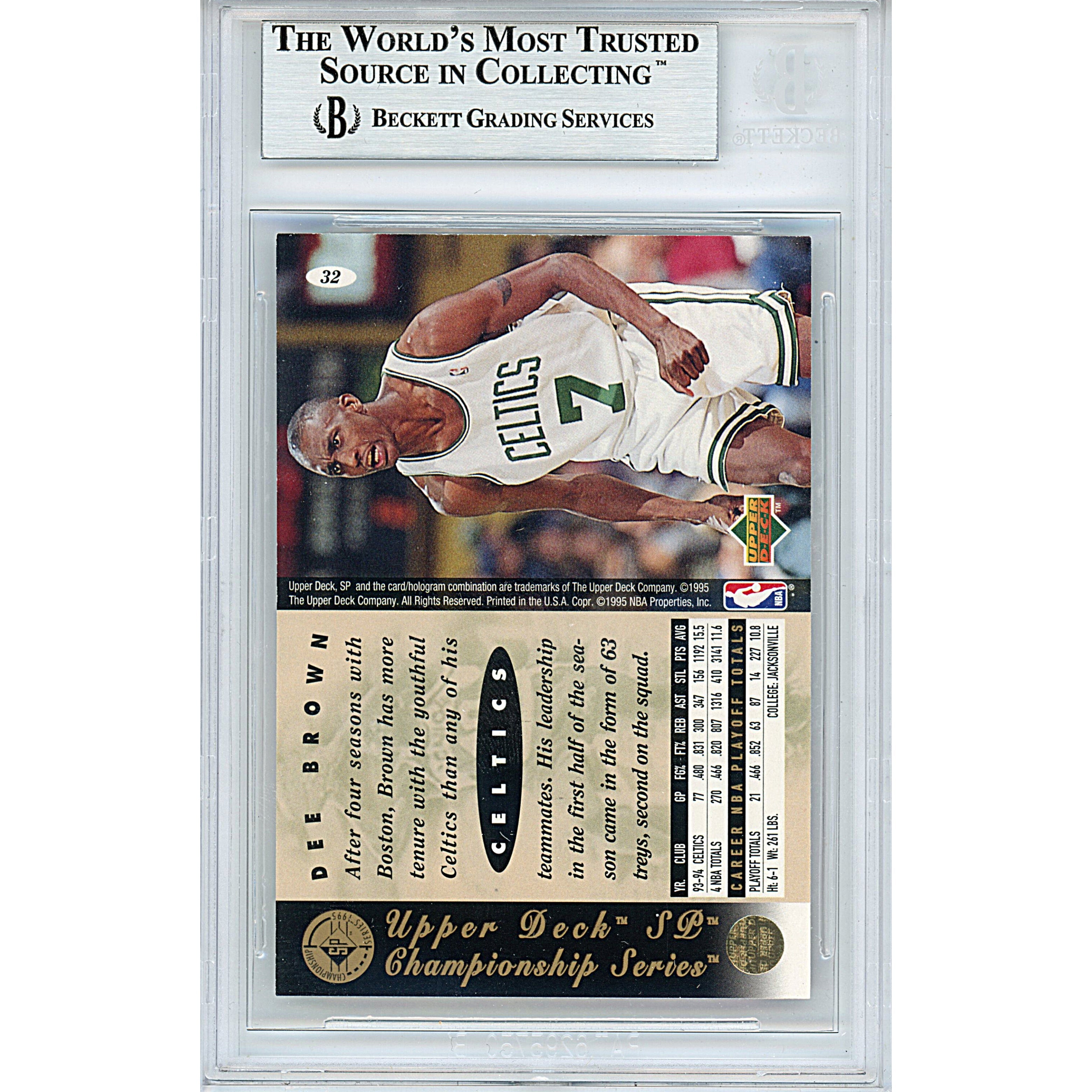 Dee Brown Upper Deck Autograph Trading Card Beckett BGS