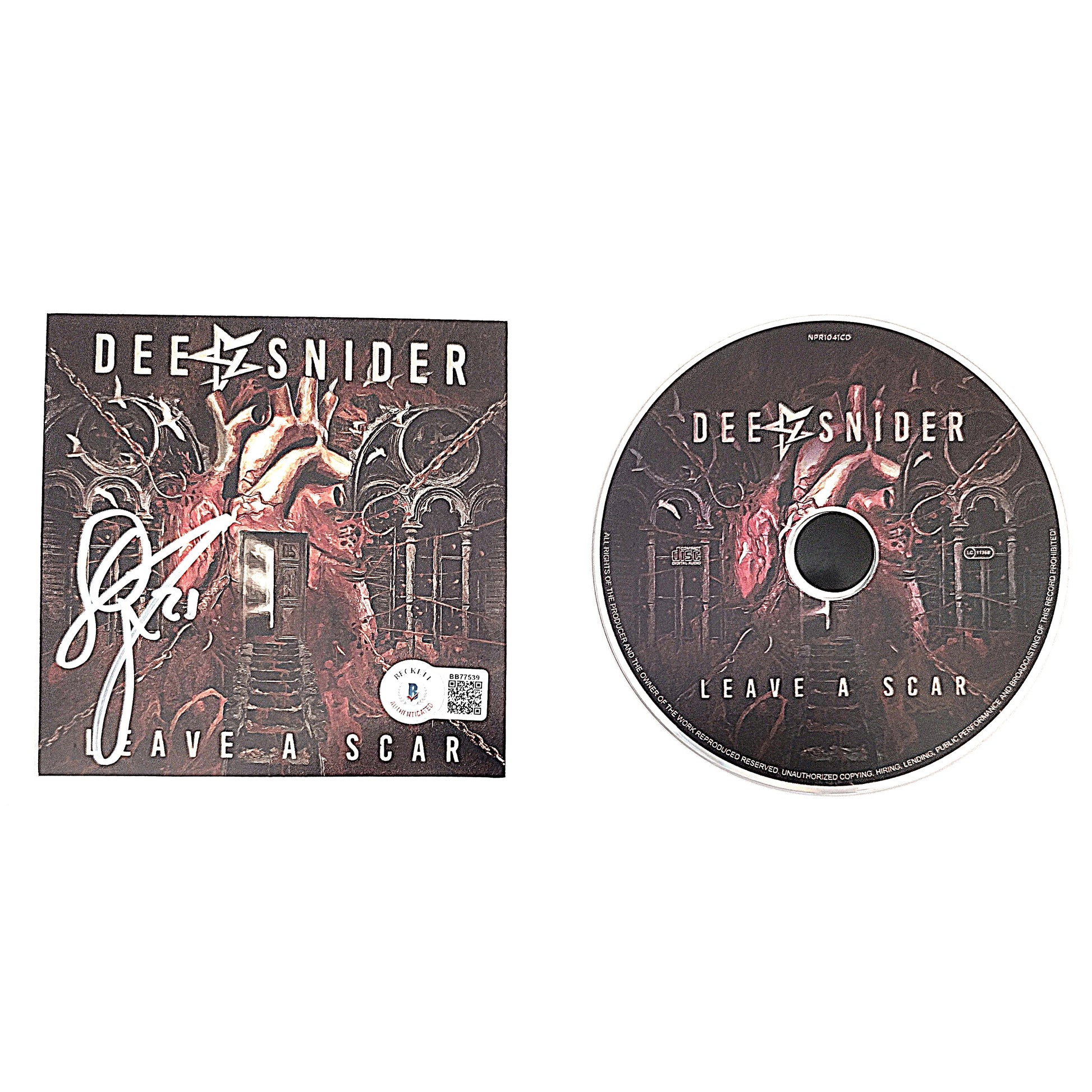 Music- Autographed- Dee Snider Signed Leave A Scar Framed and Matted CD Cover Beckett BAS Authentication 203