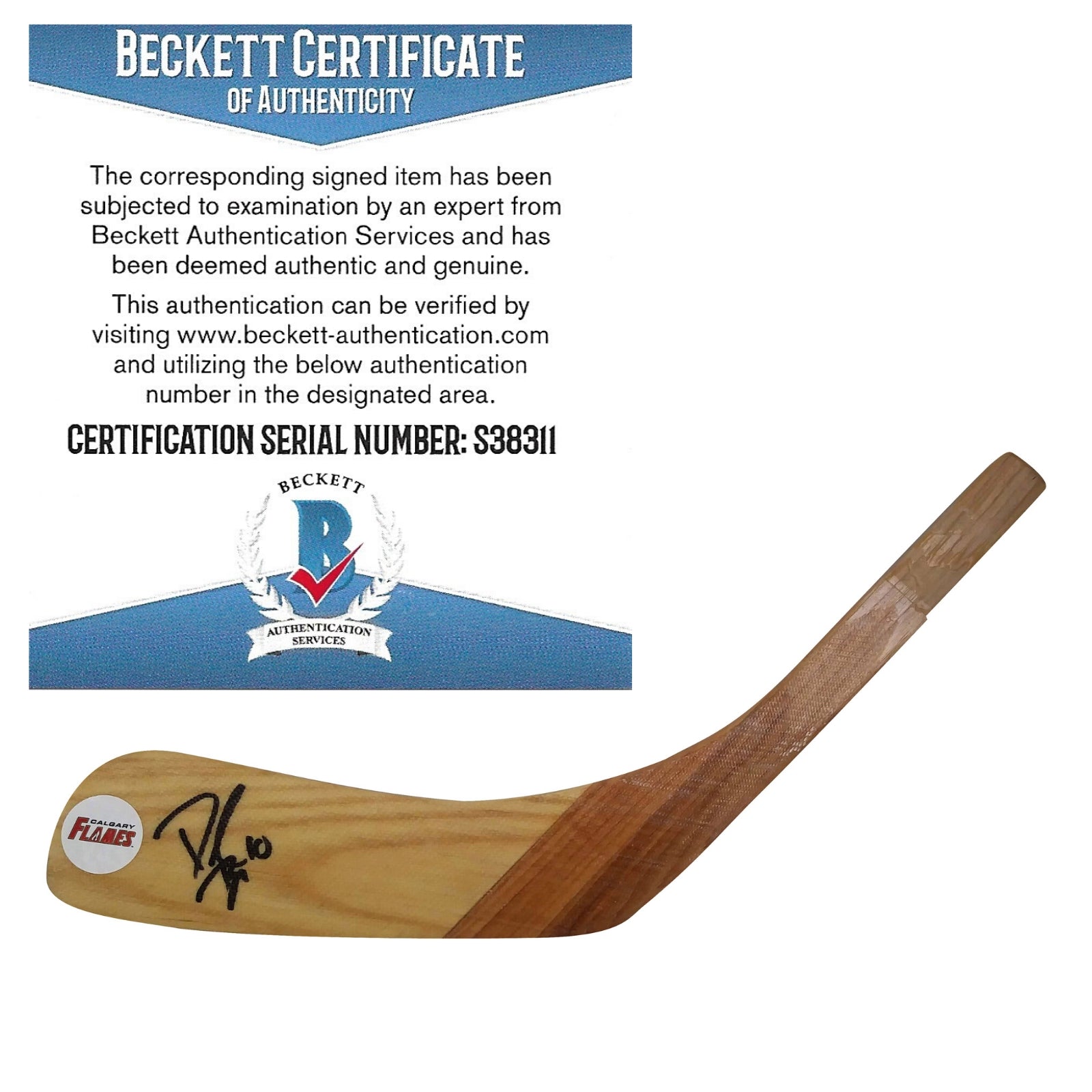 Derek Ryan Calgary Flames Autographed Photo Beckett BAS