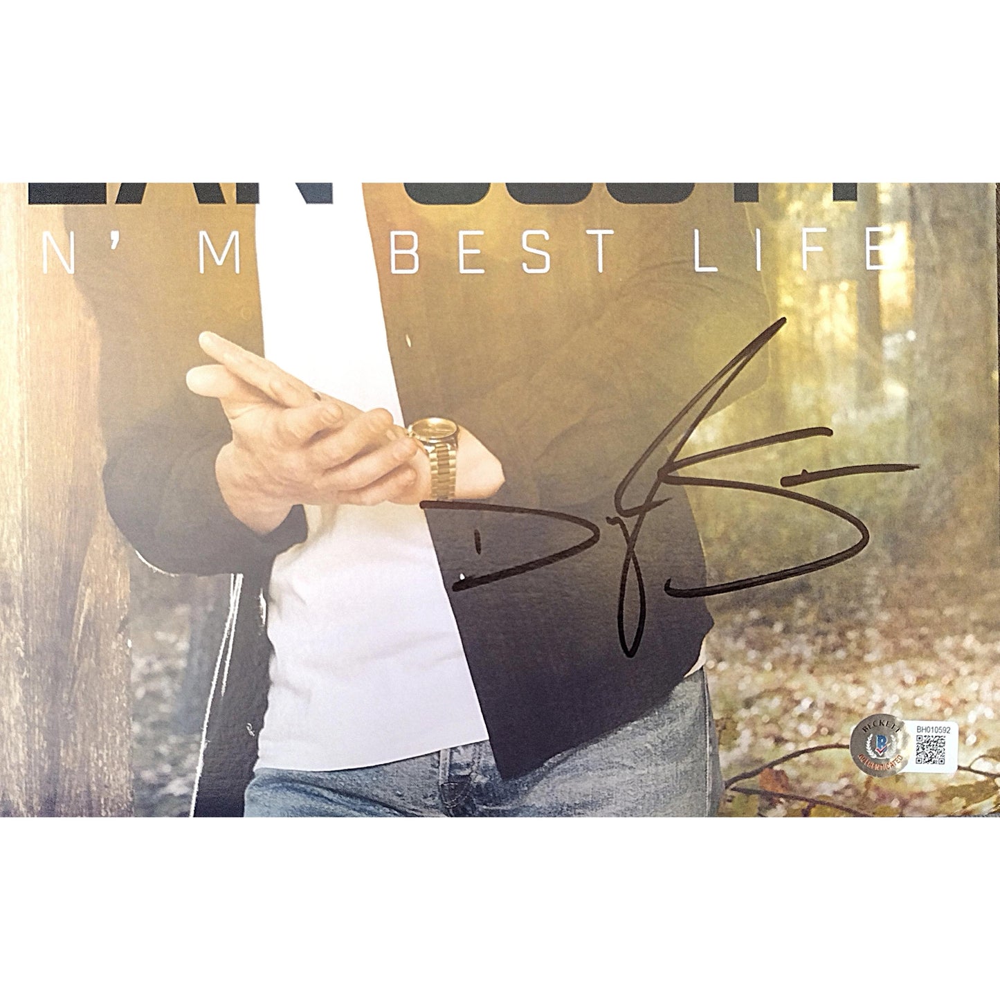 Music- Autographed- Dylan Scott Signed Livin' My Best Life Vinyl Record Album Cover Beckett Authentication 103