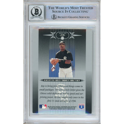 Baseballs- Autographed- Ray Durham Chicago White Sox Signed 1996 Leaf Limited Trading Card Beckett Authentic BGS Auto-10 Graded Slab Back