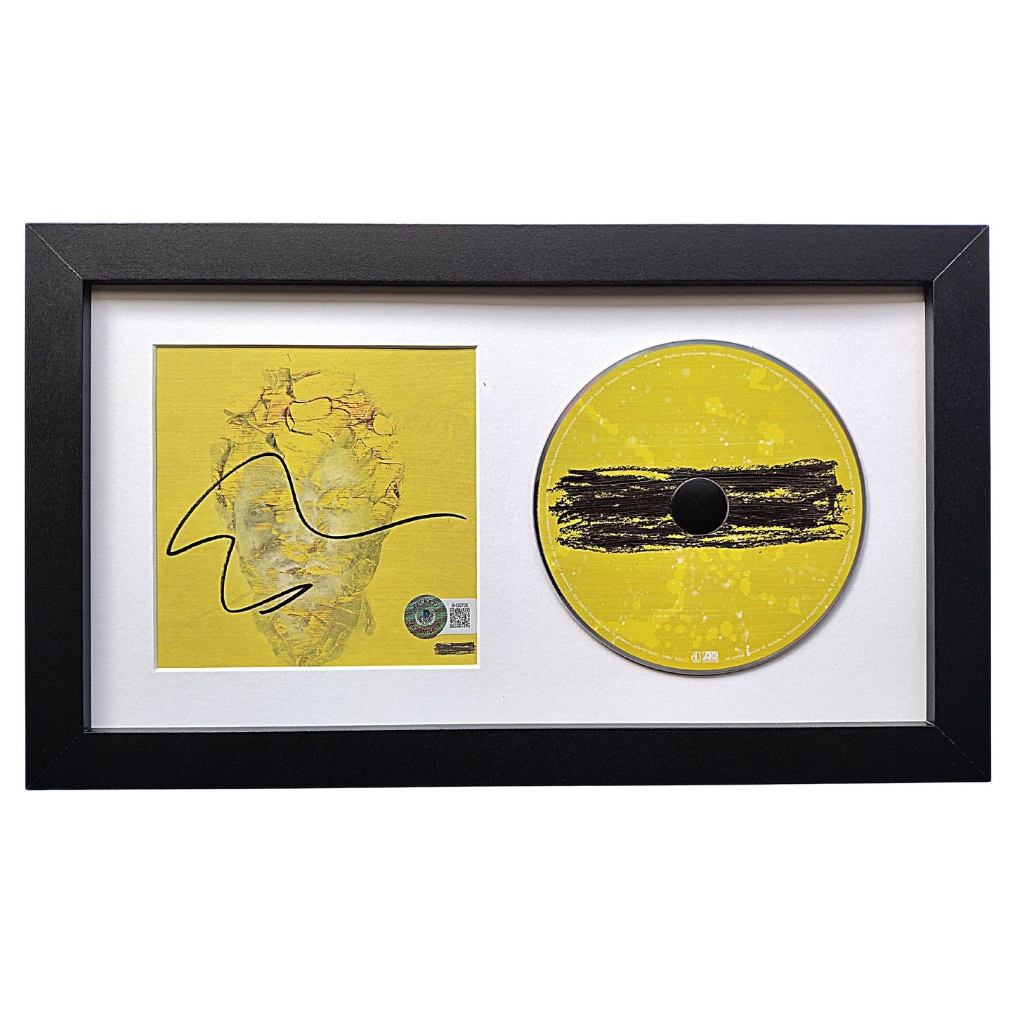 Ed Sheeran Autographed Subtract CD Cover Framed Beckett Authentic