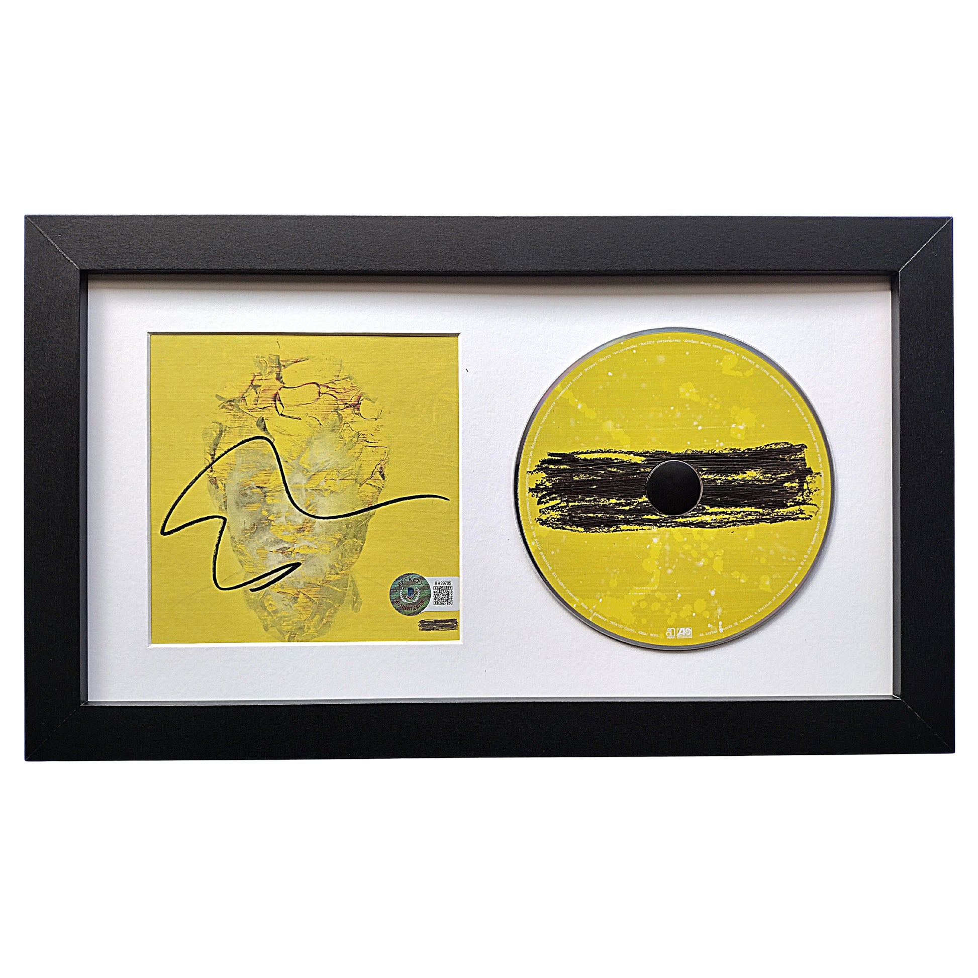 Ed Sheeran Autographed Subtract CD Cover Framed Beckett Authentic