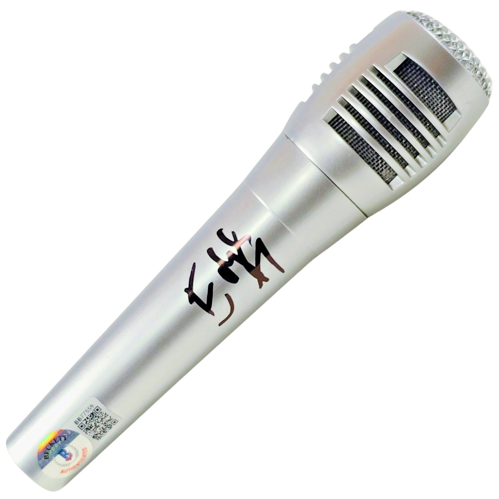 Edge Autographed Microphone Photo Beckett BAS