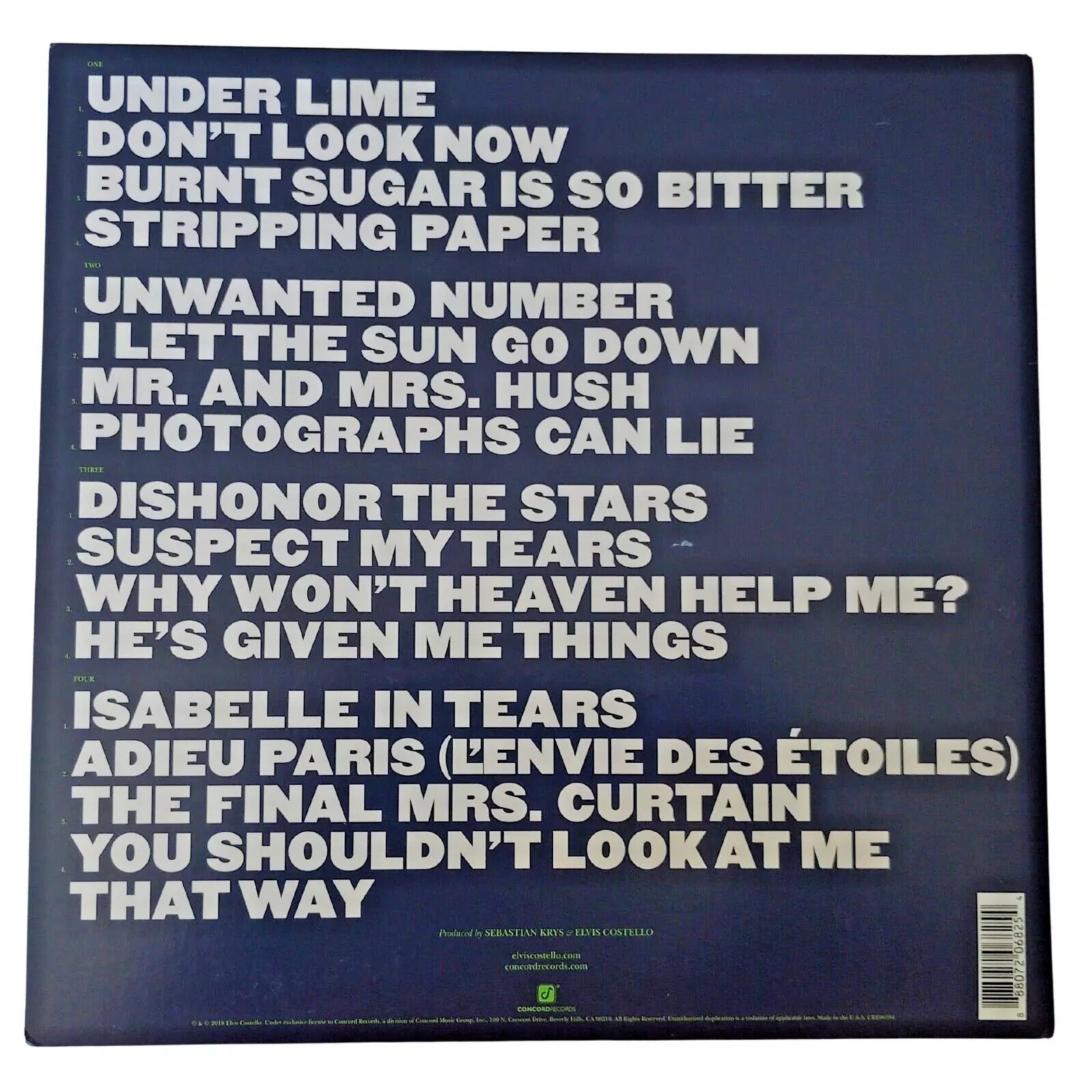 Elvis Costello Autographed Look Now Auto Trading Card Beckett BAS