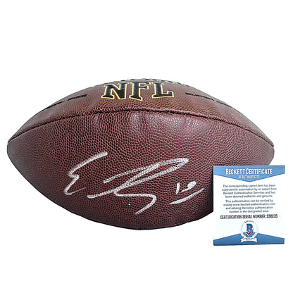 Emmanuel Sanders Autographed NFL Football, New Orleans Saints, Denver Broncos, Beckett