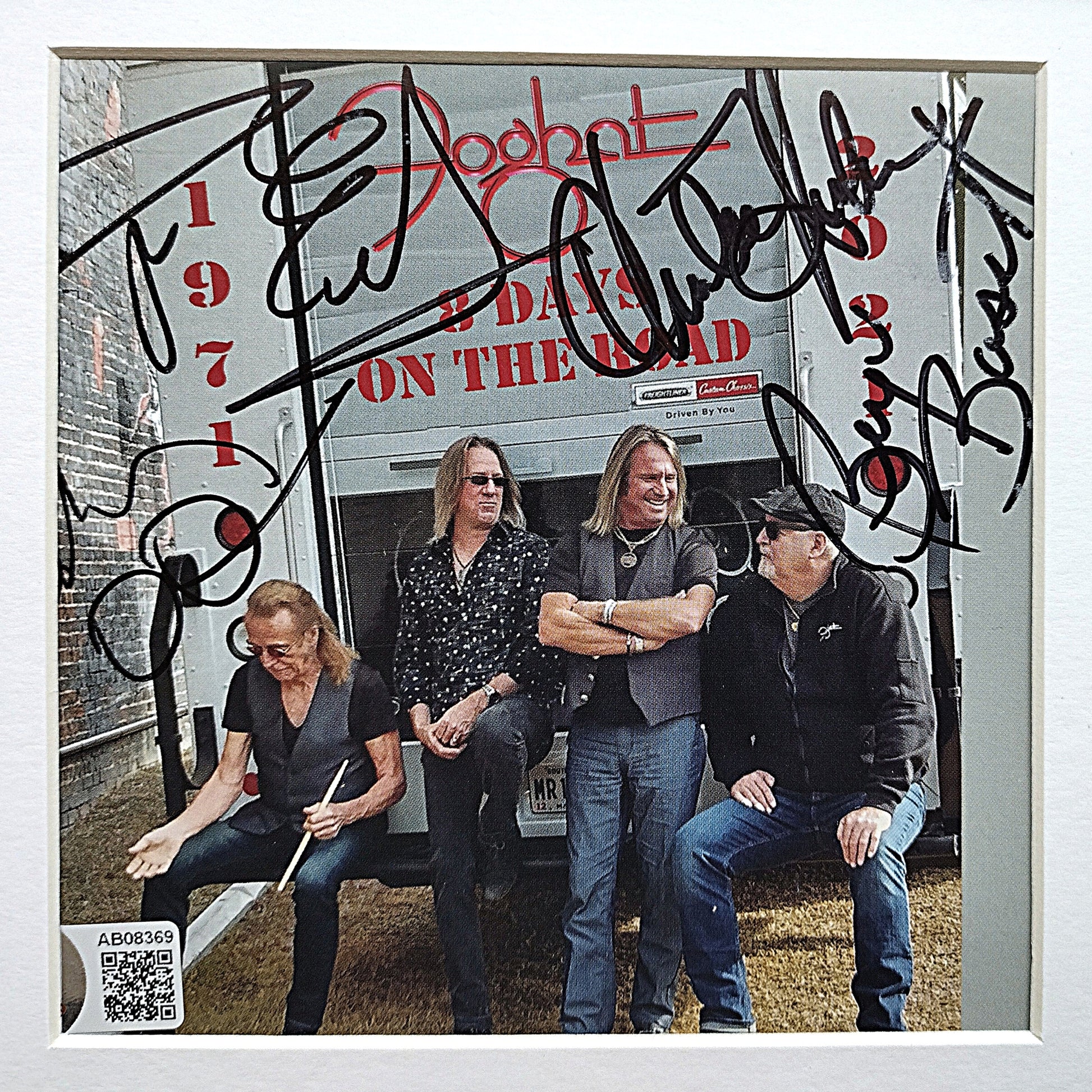 Foghat Signed 8 Days on the Road CD Cover Framed Beckett Authentication AB08369