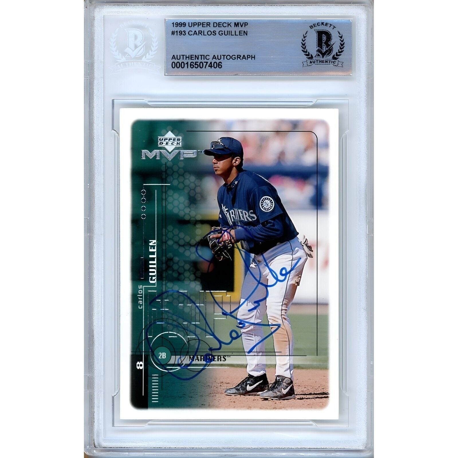 1999 Upper Deck Carlos Guillen Seattle Mariners Autographed Trading Card – Beckett BAS