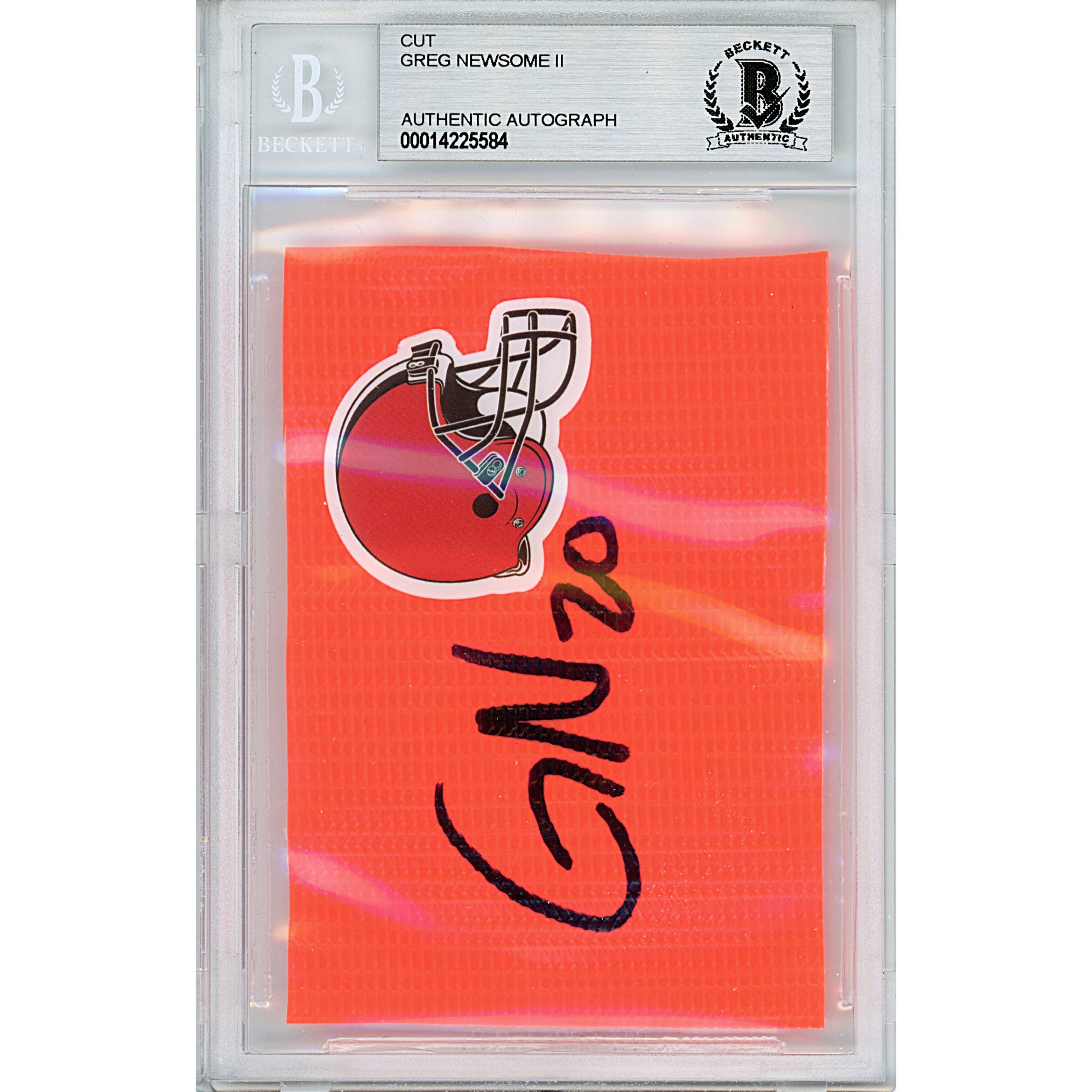 Greg Newsome Cleveland Browns Autographed Signed Cut Signature Beckett BGS