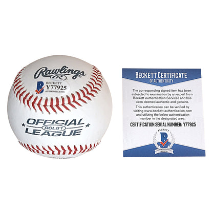 Baseballs- Autographed- Hideo Nomo Signed Rawlings ROLB1 Leather Baseball- Los Angeles Dodgers- Boston Red Sox- Beckett BAS Authentication- Y77925