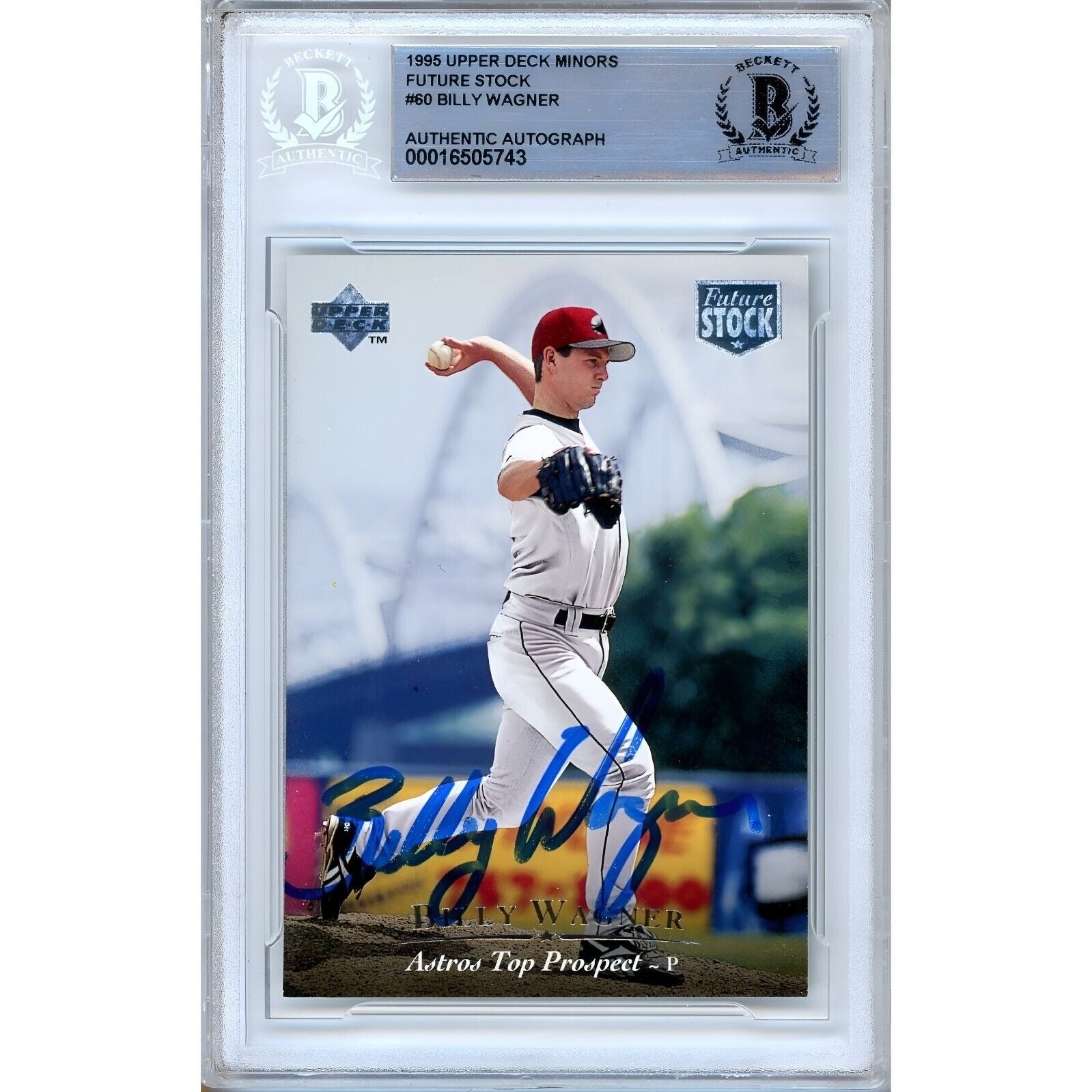 1995 Upper Deck #60 Billy Wagner Astros Autographed Trading Card – Beckett BAS