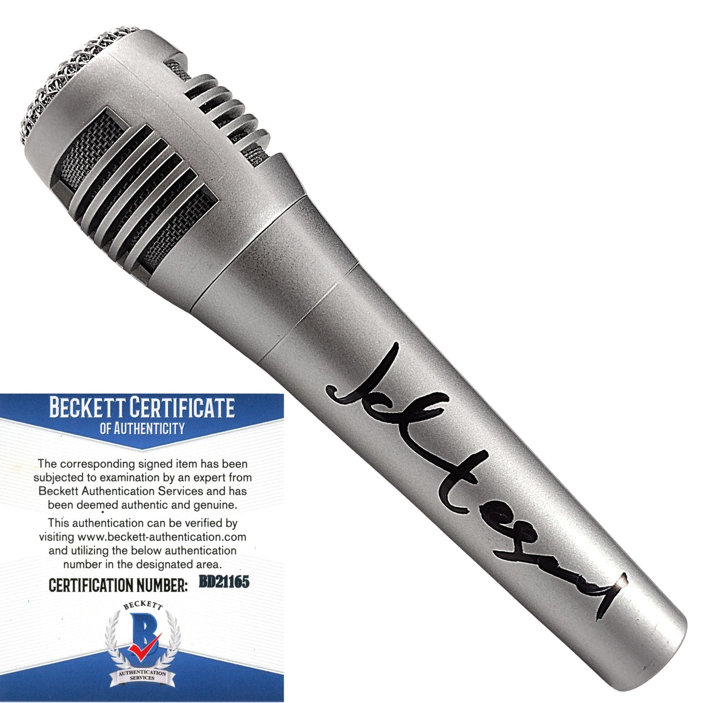 Music- Autographed- John Legend Signed Microphone Exact Proof Photo Beckett Authentication BD21165 with COA