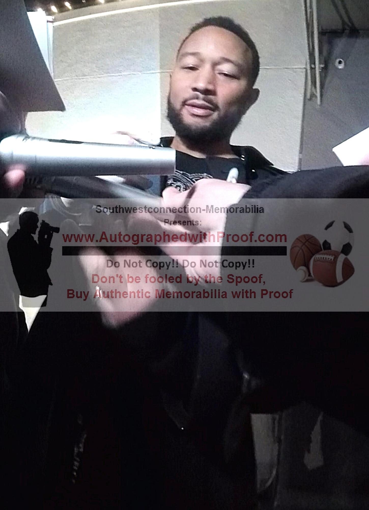 John Legend Autographed Microphone Signed Photo Beckett BAS