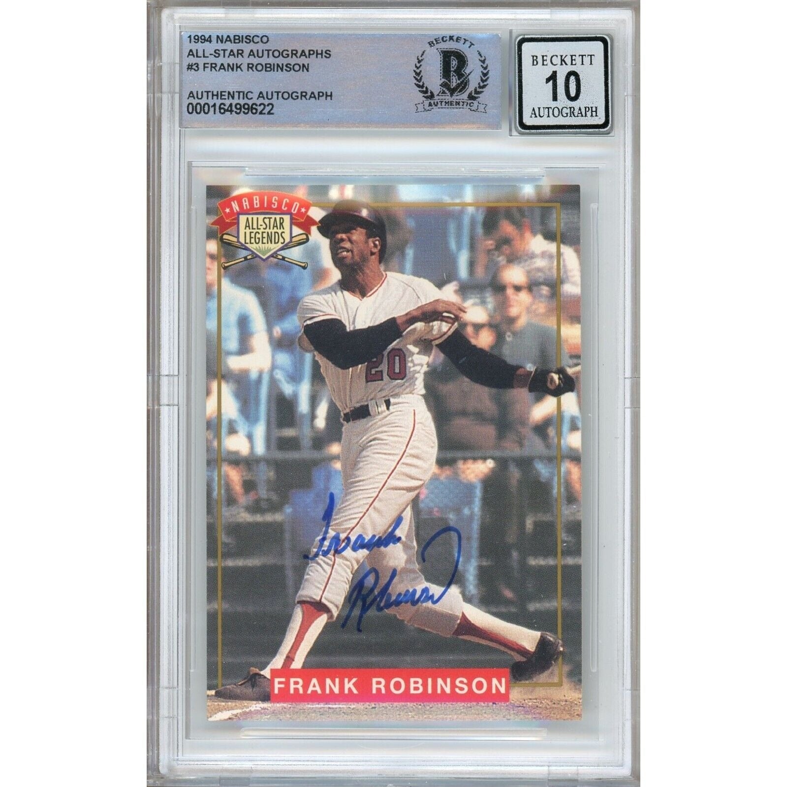 1994 Frank Robinson Orioles Autographed Trading Card – Beckett BAS