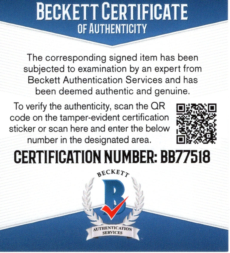 Kat Von D. auto photo – authentication sticker – Beckett COA