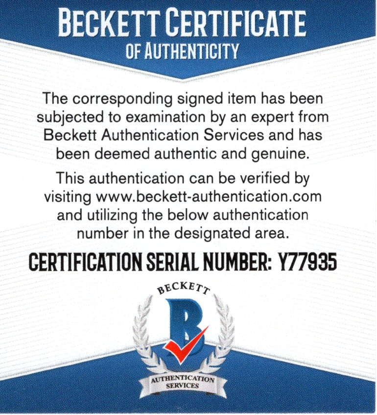 Kylie Minogue auto photo – authentication sticker – Beckett COA