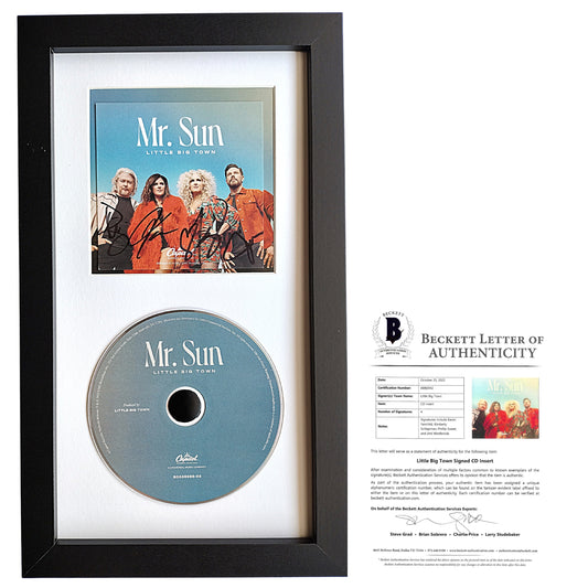 Music- Autographed- Little Big Town Band Signed Mr Sun CD Cover Insert Framed and Matted Wall Display Beckett Authentication AB86942 - 101a