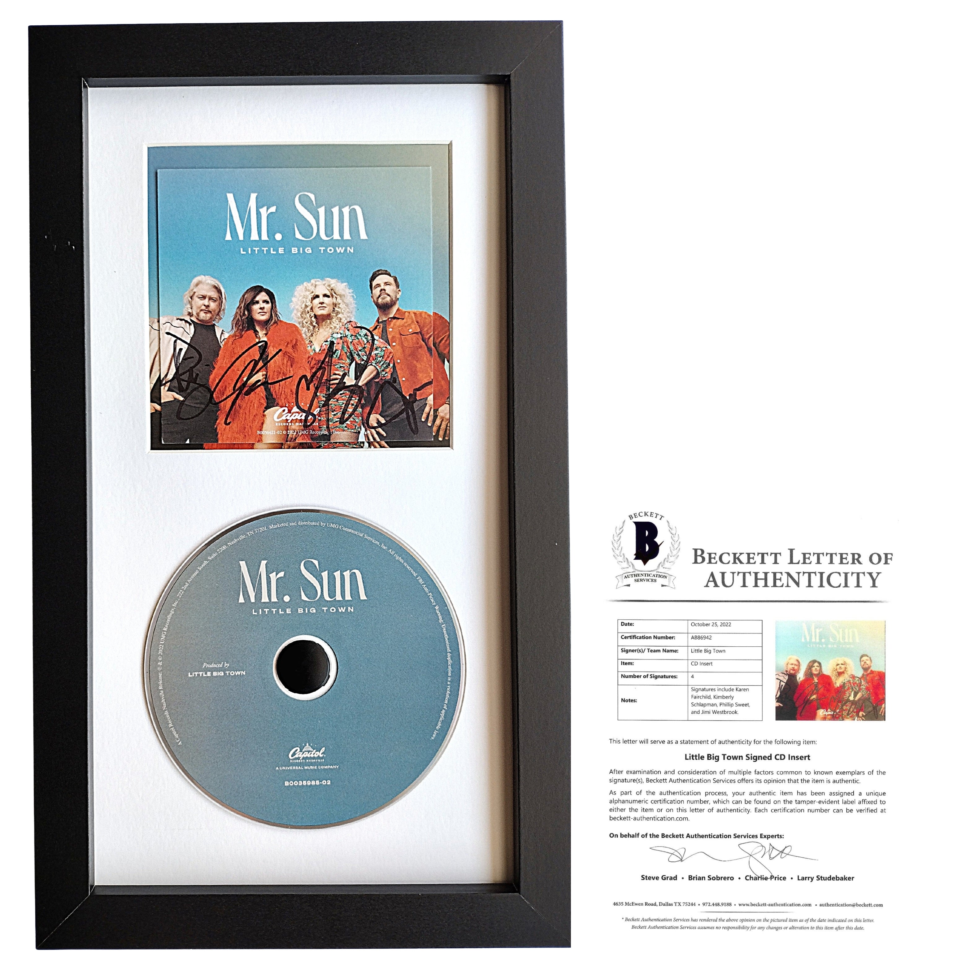 Little Big Town autographed photo – full view – Beckett COA