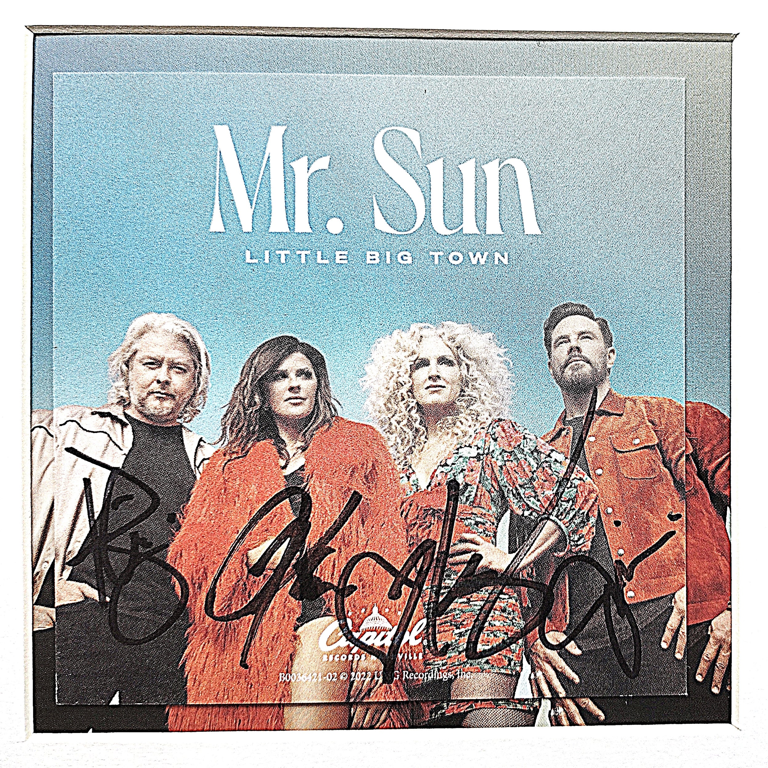 Little Big Town Auto Mr Sun CD Album Cover Insert Framed – Beckett BAS.