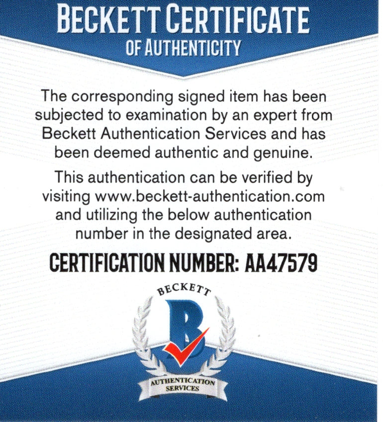 Ll Cool Dennis Quaid Autographed Football Beckett BAS