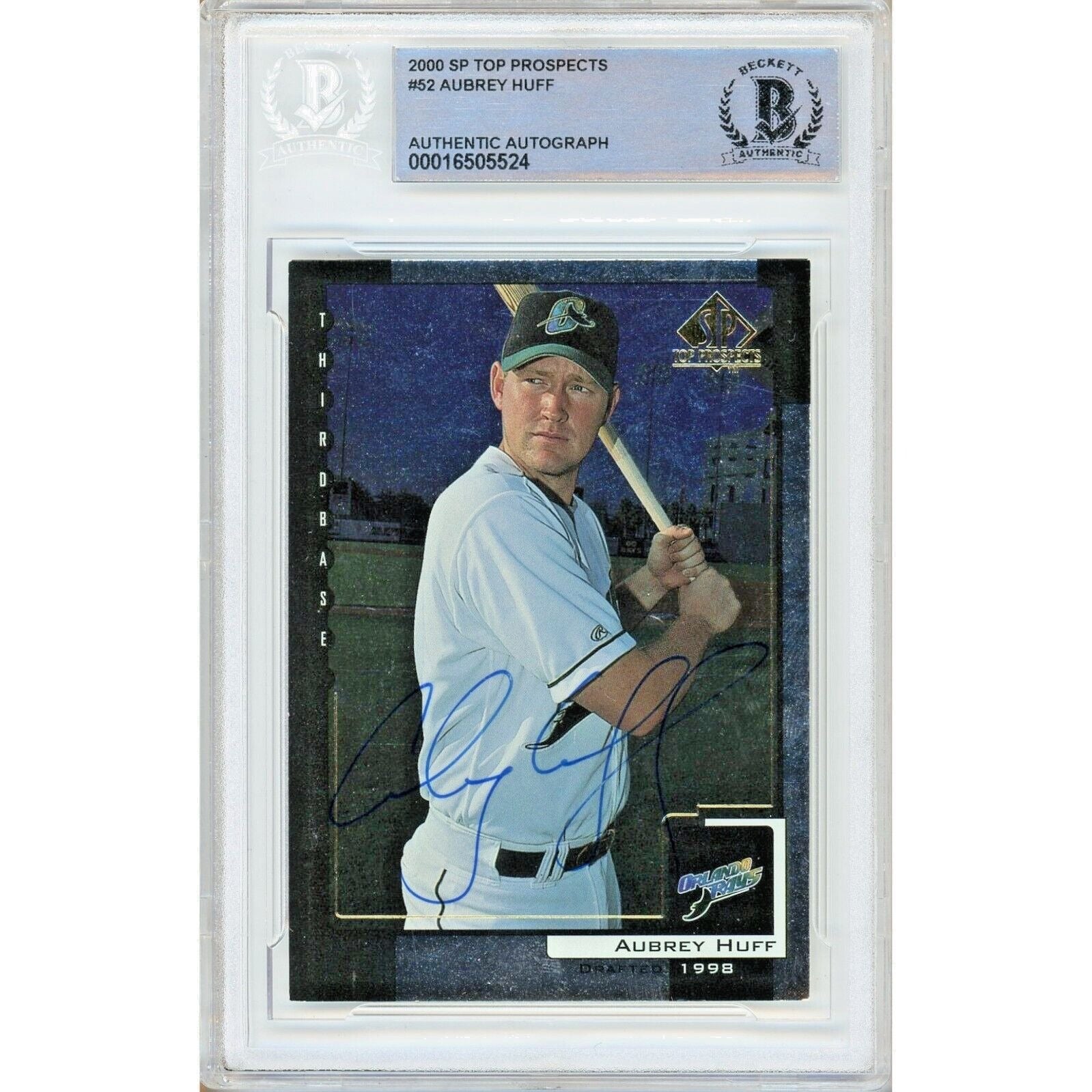 2000 Aubrey Huff Autographed Trading Card – Beckett BAS