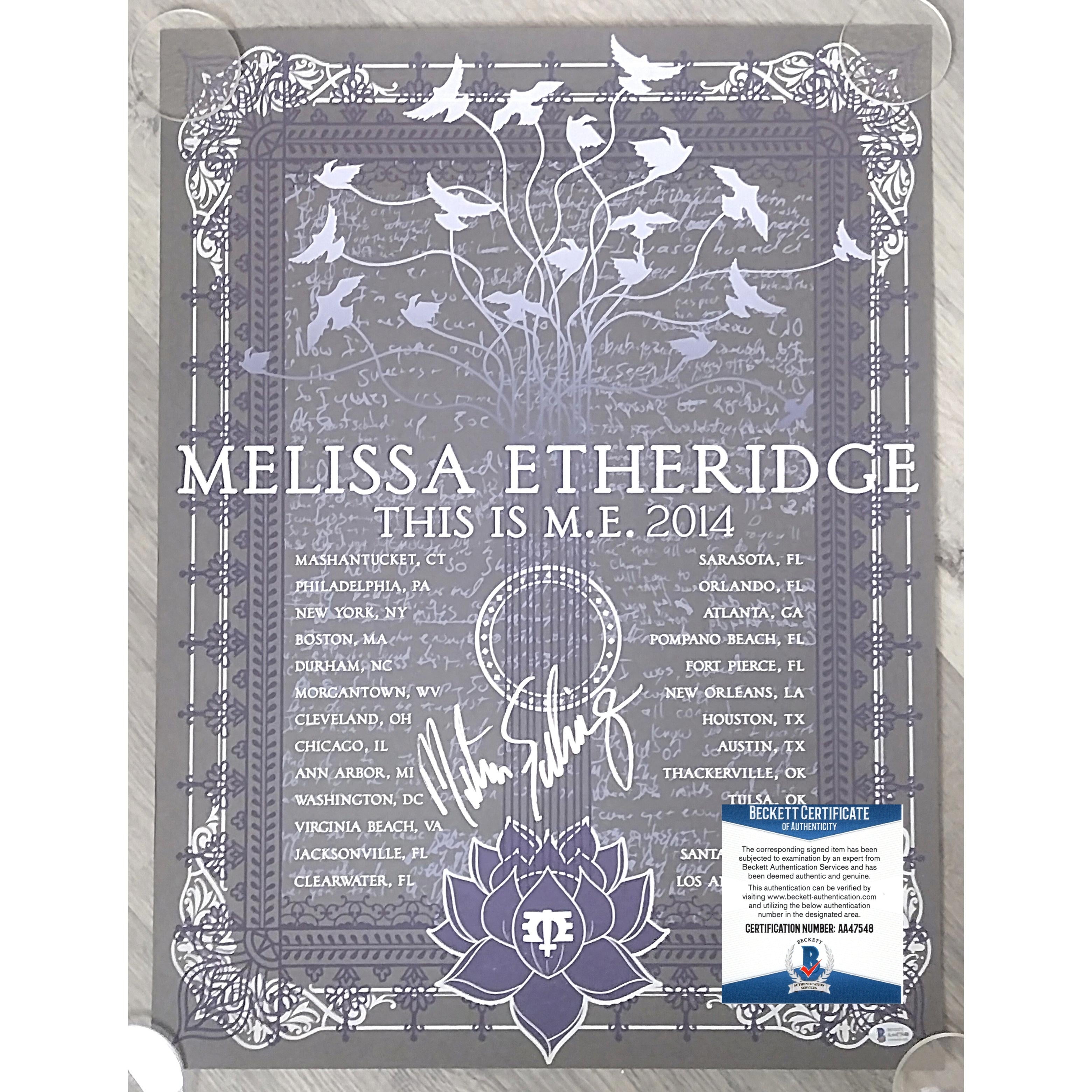 Melissa Etheridge Signed Autographed Photo Beckett BAS