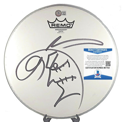 Wrestling- Autographed- Jeff Hardy WWE AEW Signed 10 Inch Remo Drumhead with Self Portrait Beckett Authentic Auto with COA Front