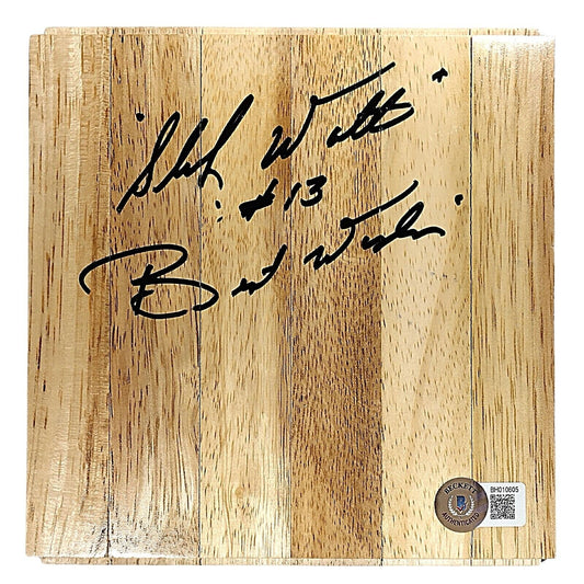 Basketballs- Autographed- Slick Watts Seattle Supersonics Signed Floorboard Beckett Authentic Auto COA Front