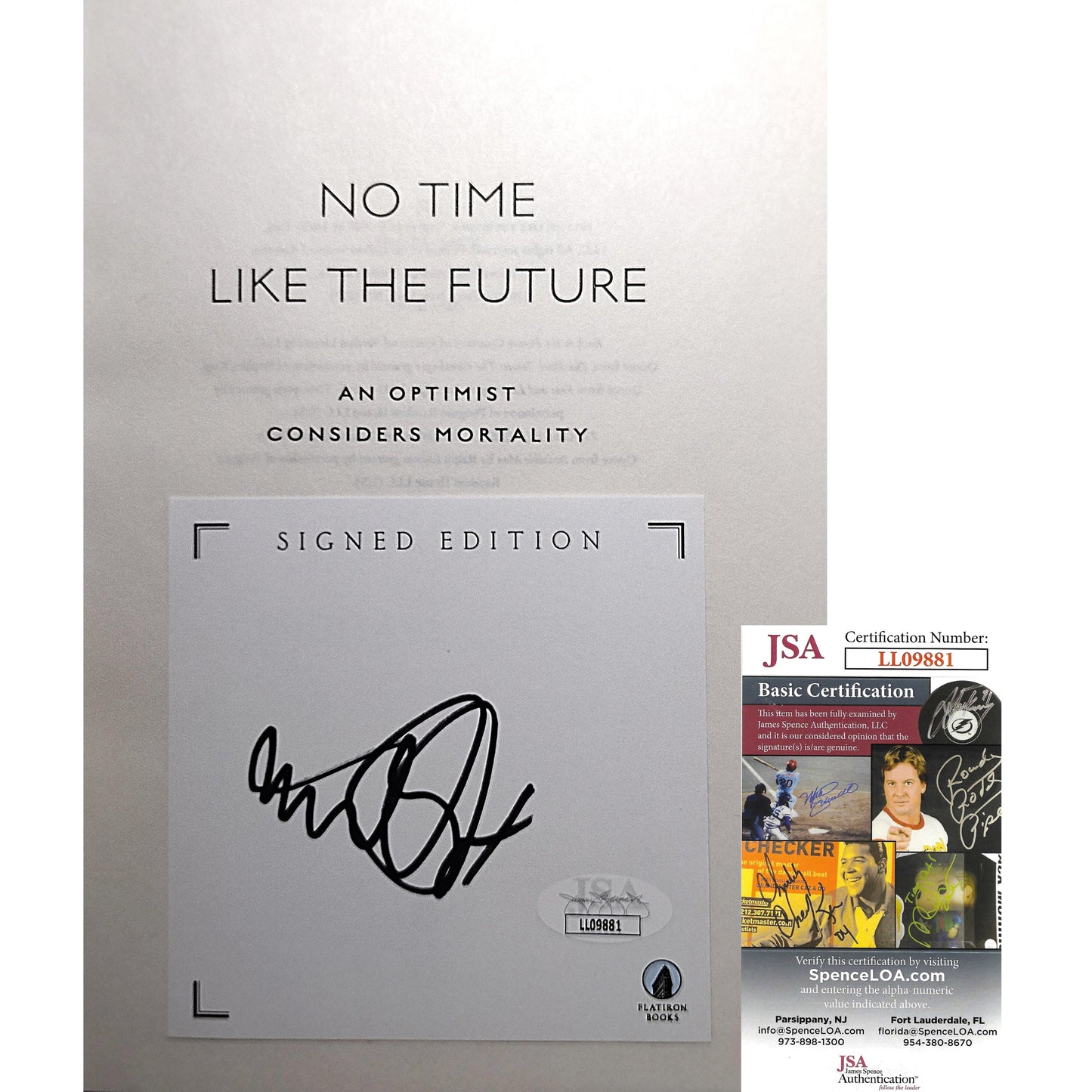 Hollywood- Autographed- Michael J. Fox Signed No Time Like The Future Hardcover 1st Edition Book with Bookplate JSA Authentication LL09881 - 109