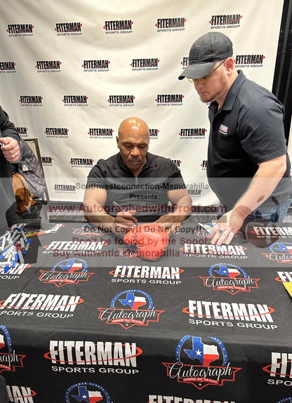 Boxing- Autographed- Mike Tyson  Signing Everlast Boxing Glove with Rap Lyrics Inscription Beckett and JSA Authentication