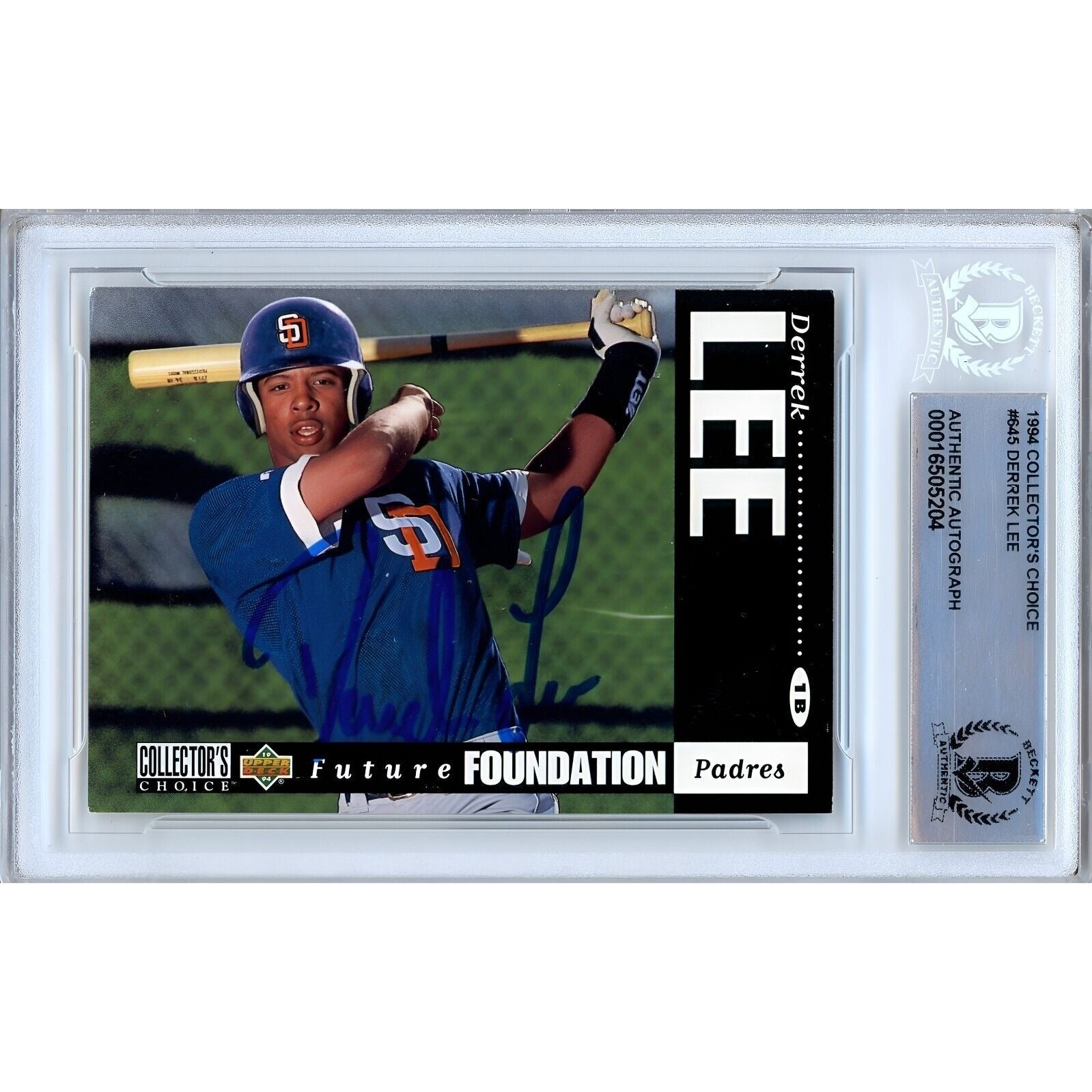 1994 Upper Deck #00016505001 Padres Autographed Trading Card – Beckett BAS