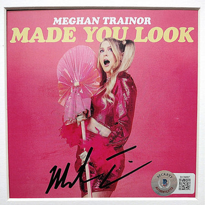 Music- Autographed- Meghan Trainor Signed Made You Look CD Album Cover Framed Beckett Certified Authentic Auto COA Cover Front