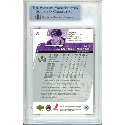 Hockey- Autographed- Ian Laperriere Los Angeles Kings Signed 2002-03 Upper Deck Hockey Card Beckett Authentic Auto Slab Back