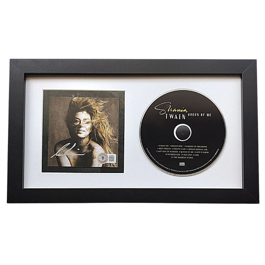 Music- Autographed- Shania Twain Signed Queen In Me CD Album Insert Framed Beckett Authentic Auto COA Front