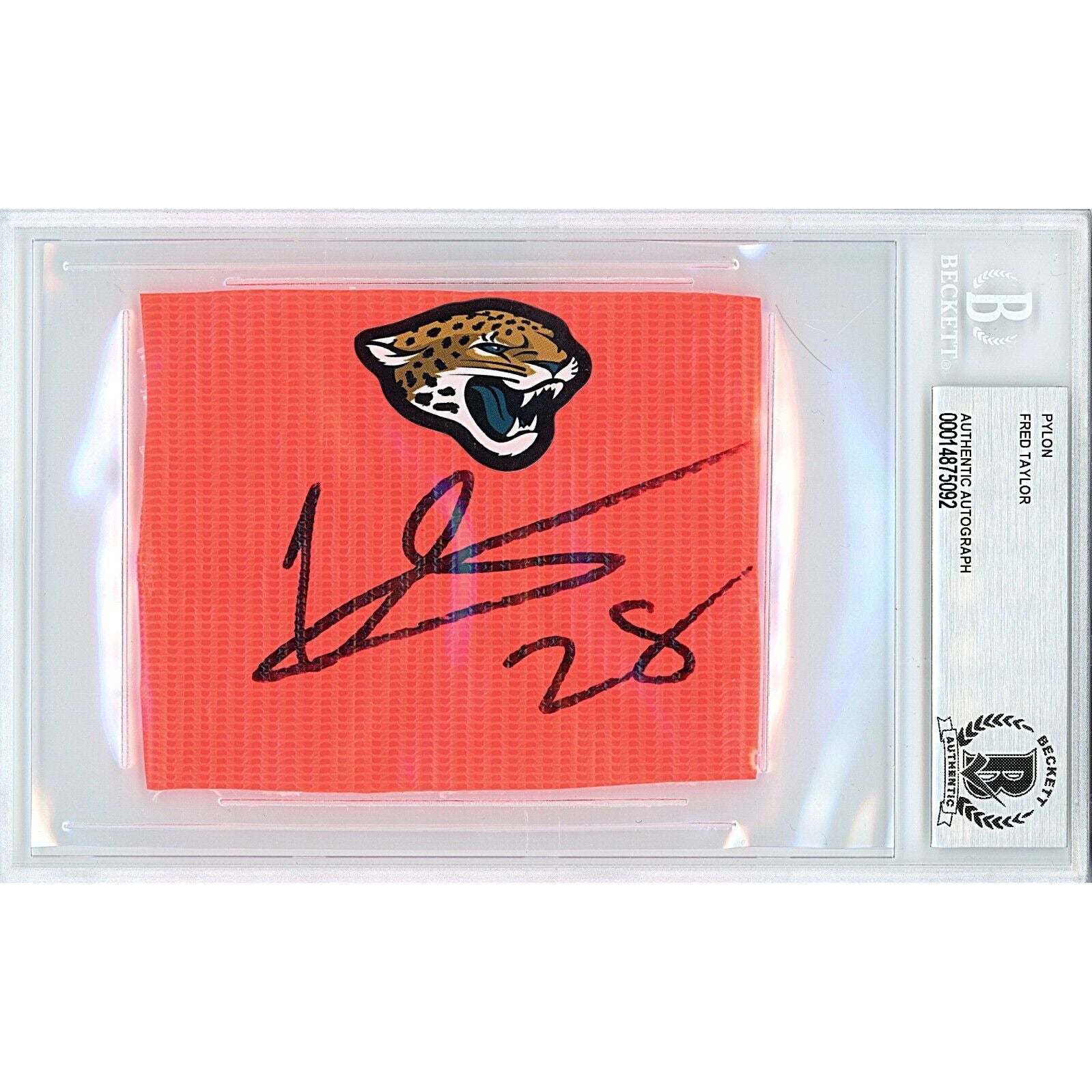 Fred Taylor Jacksonville Jaguars Signed Autographed Football Beckett BAS