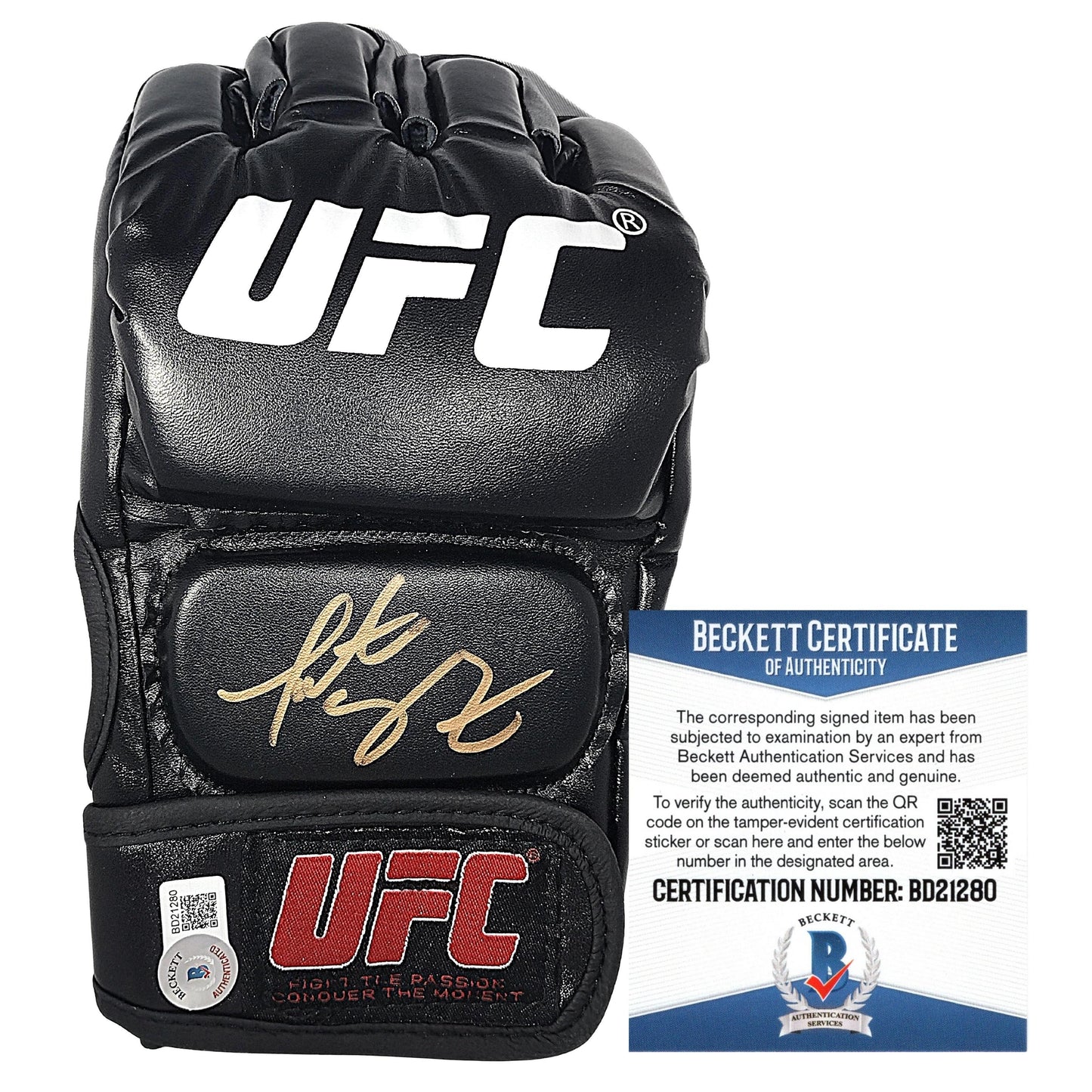 UFC Gloves- Autographed- Tatiana Suarez Signed UFC Ultimate Fighting Championship Fighters Glove Proof Photo Beckett BAS Authentication BD21280-101