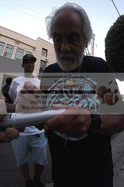 Hollywood- Autographed- Tommy Chong Signing Pyle Microphone Proof Photo Beckett Certified Authentic Auto COA 1