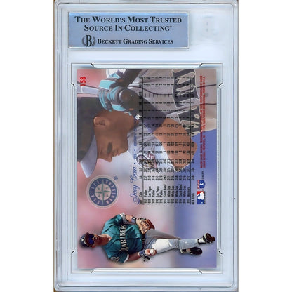 Baseballs- Autographed- Joey Cora Seattle Mariners Signed 1996 Fleer Flair Baseball Card Beckett Authenticated Auto Slab Back