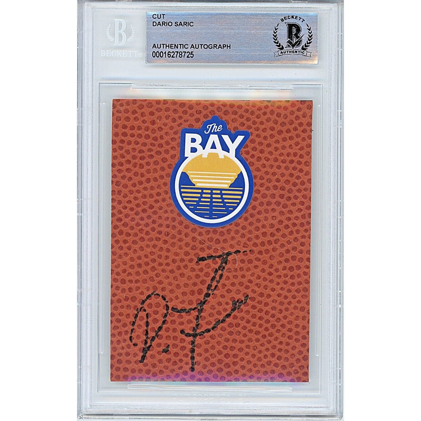 Dario Saric Golden State Warriors Autographed Cut Signature Beckett BAS