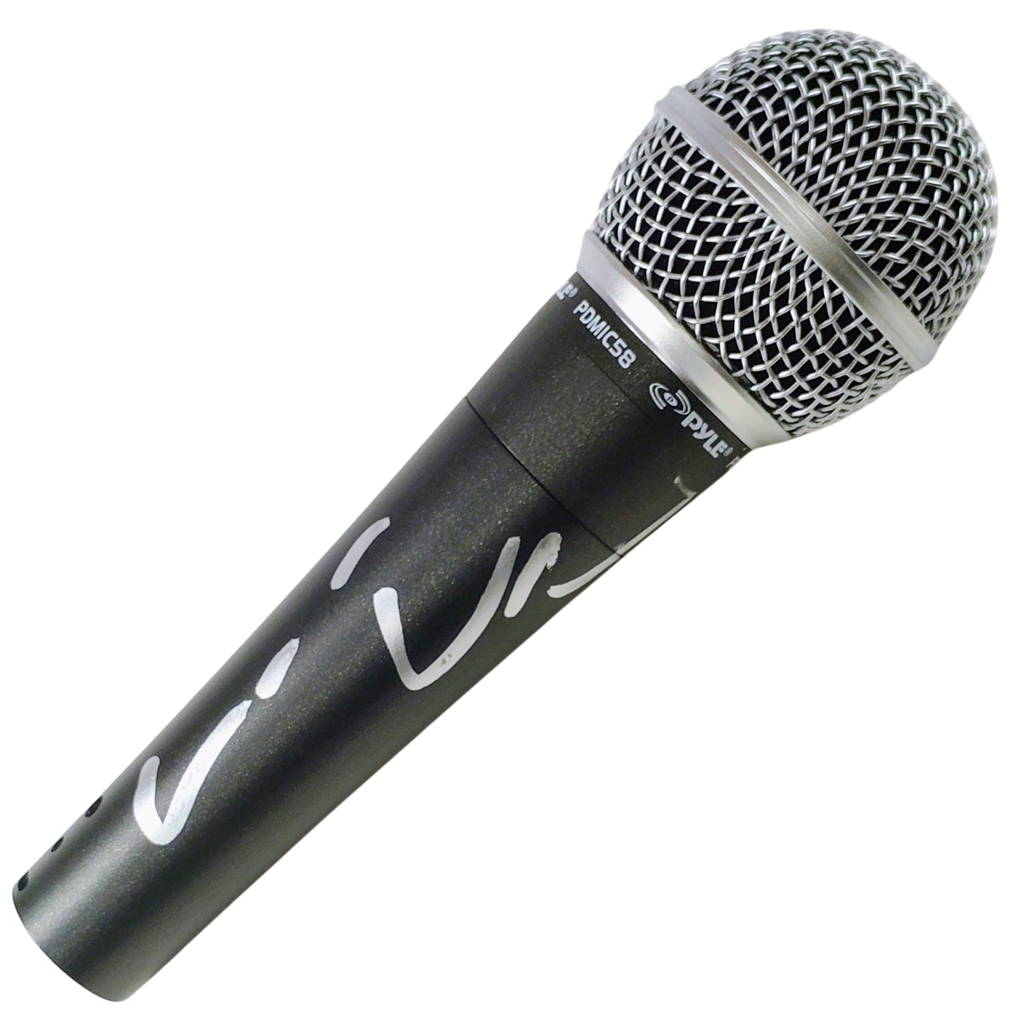 Hollywood-Autographed - Comedian Vince Vaughn Signed Pyle Full Size Microphone with Proof Photo - Beckett BAS 101