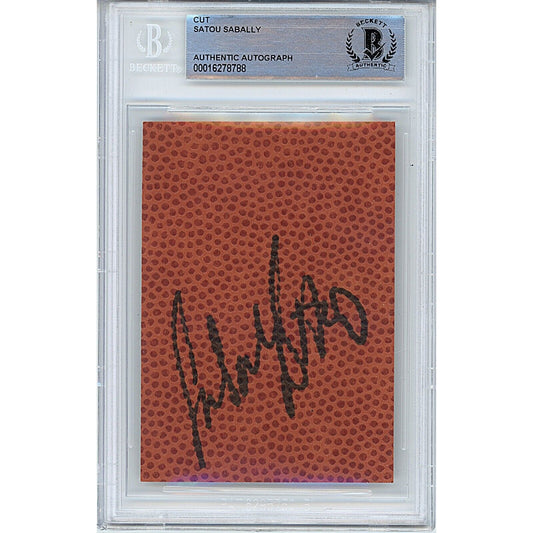 Basketballs- Autographed- Satou Sabally Dallas Wings Signed Basketball Signature Cut Beckett Authentic Auto Slab Front