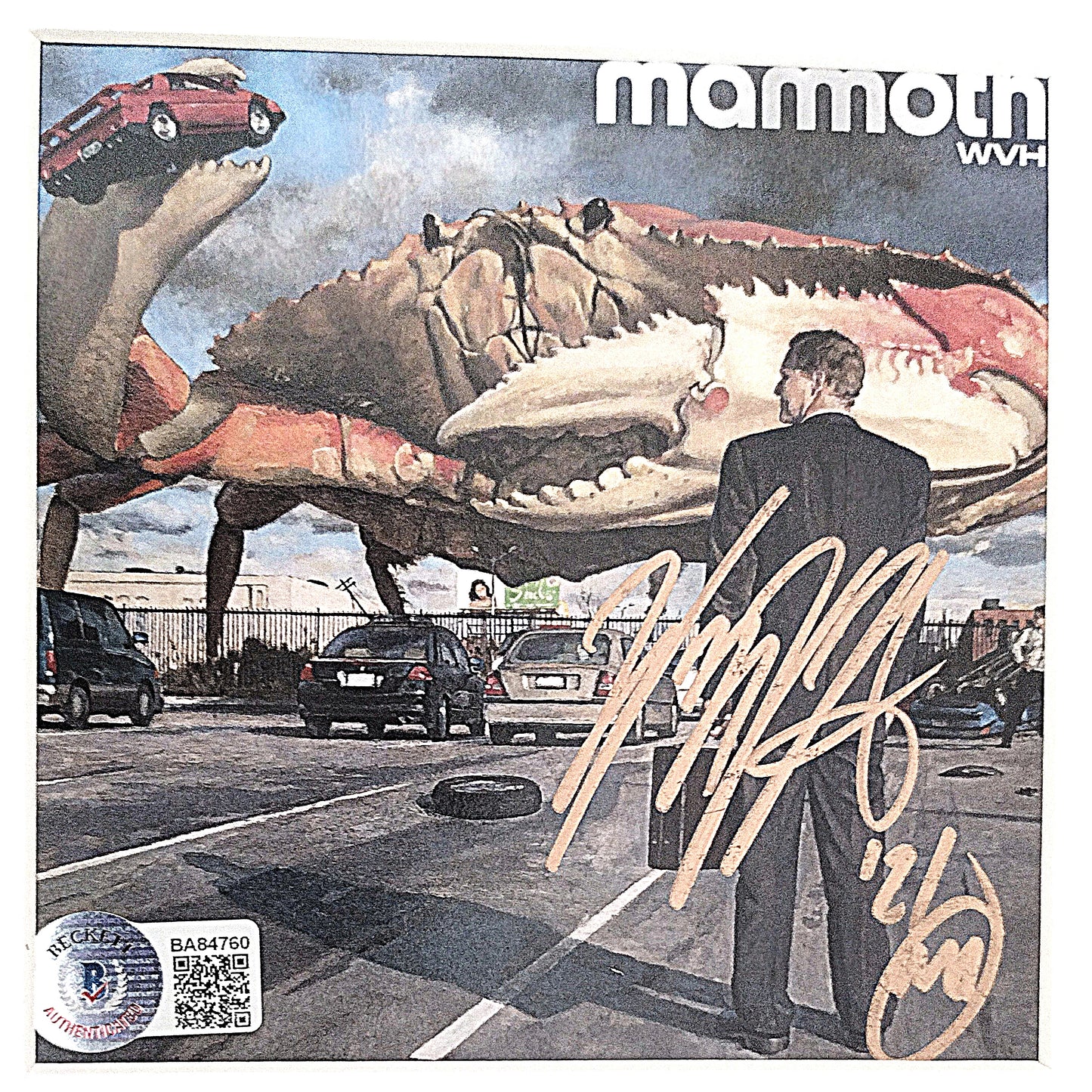 Music- Autographed- Wolfgang Van Halen Signed Mammoth WVH CD Cover Framed Matted Beckett BAS Authentication BA84760