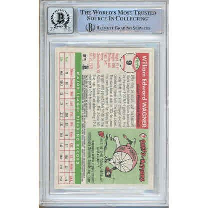 Baseballs- Autographed- Billy Wagner Philadelphia Phillies Signed 2004 Topps Heritage Baseball Card Beckett Authenticated BGS Auto-10 Graded Slab Back