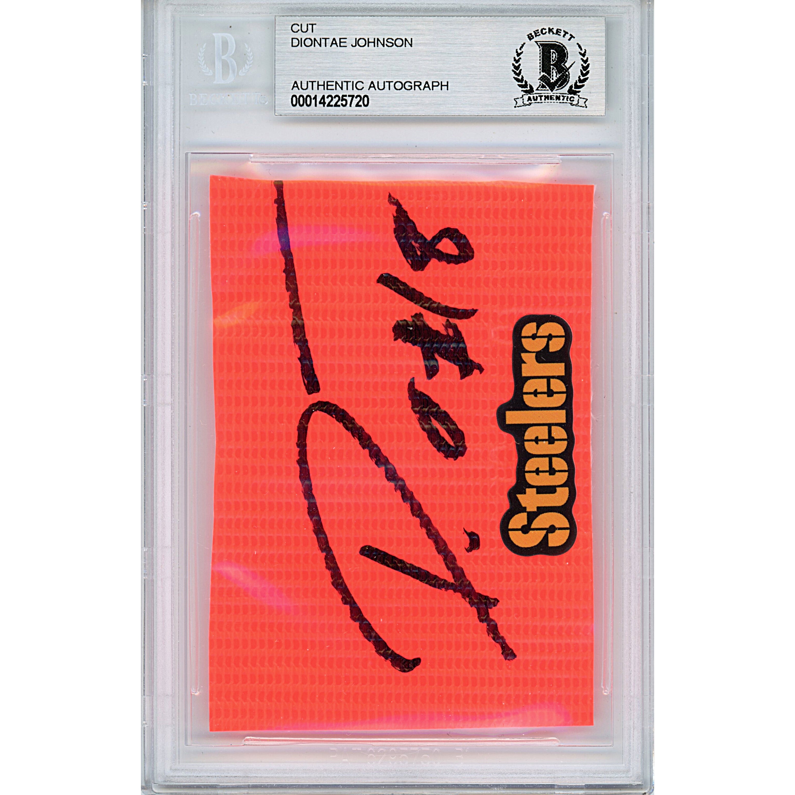 Diontae Johnson signed trading card – signature close-up – Beckett COA