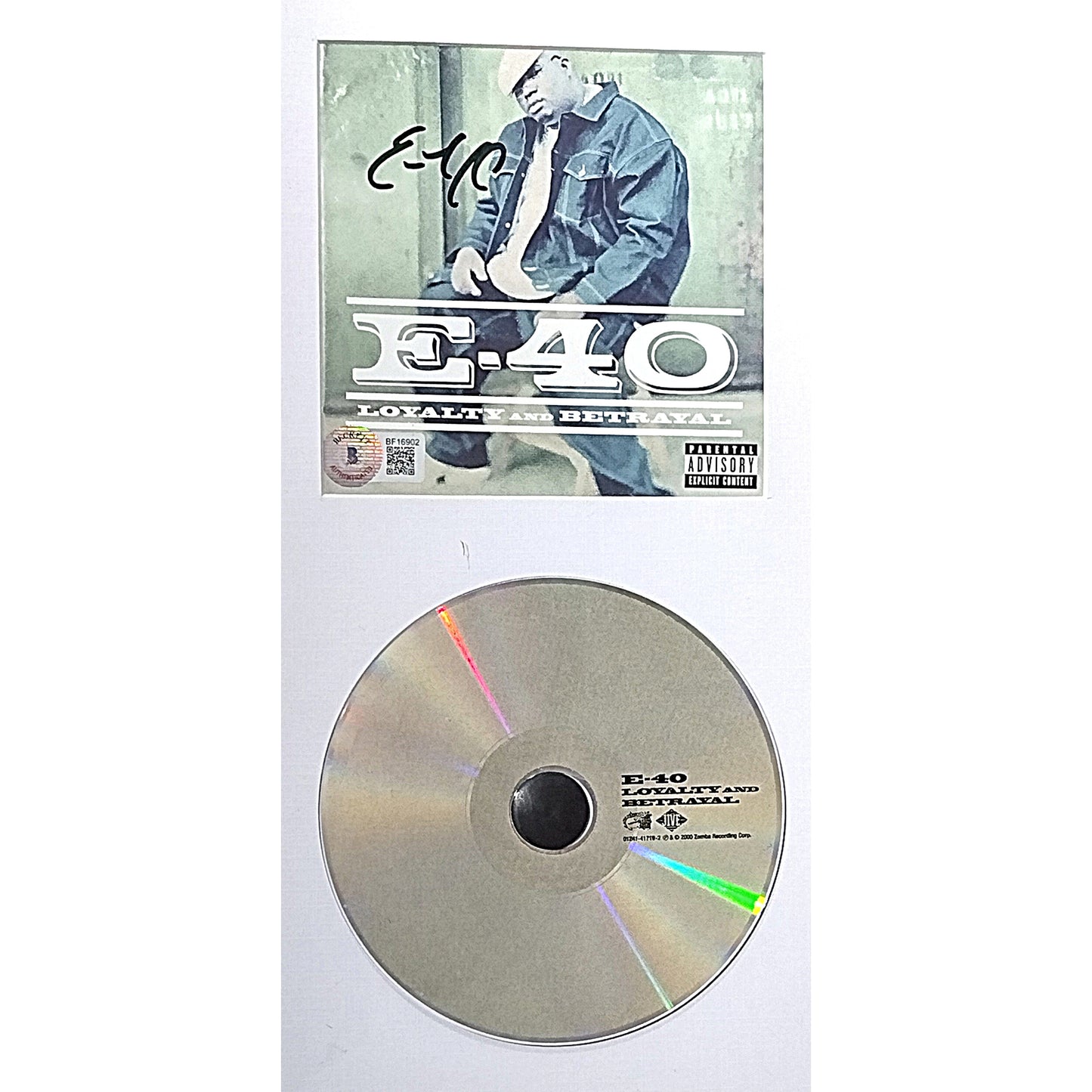 Music- Autographed- Rapper E-40 Signed Loyalty and Betrayal CD Cover Framed and Matted Display Beckett Certified Authentic BF16902 - 102