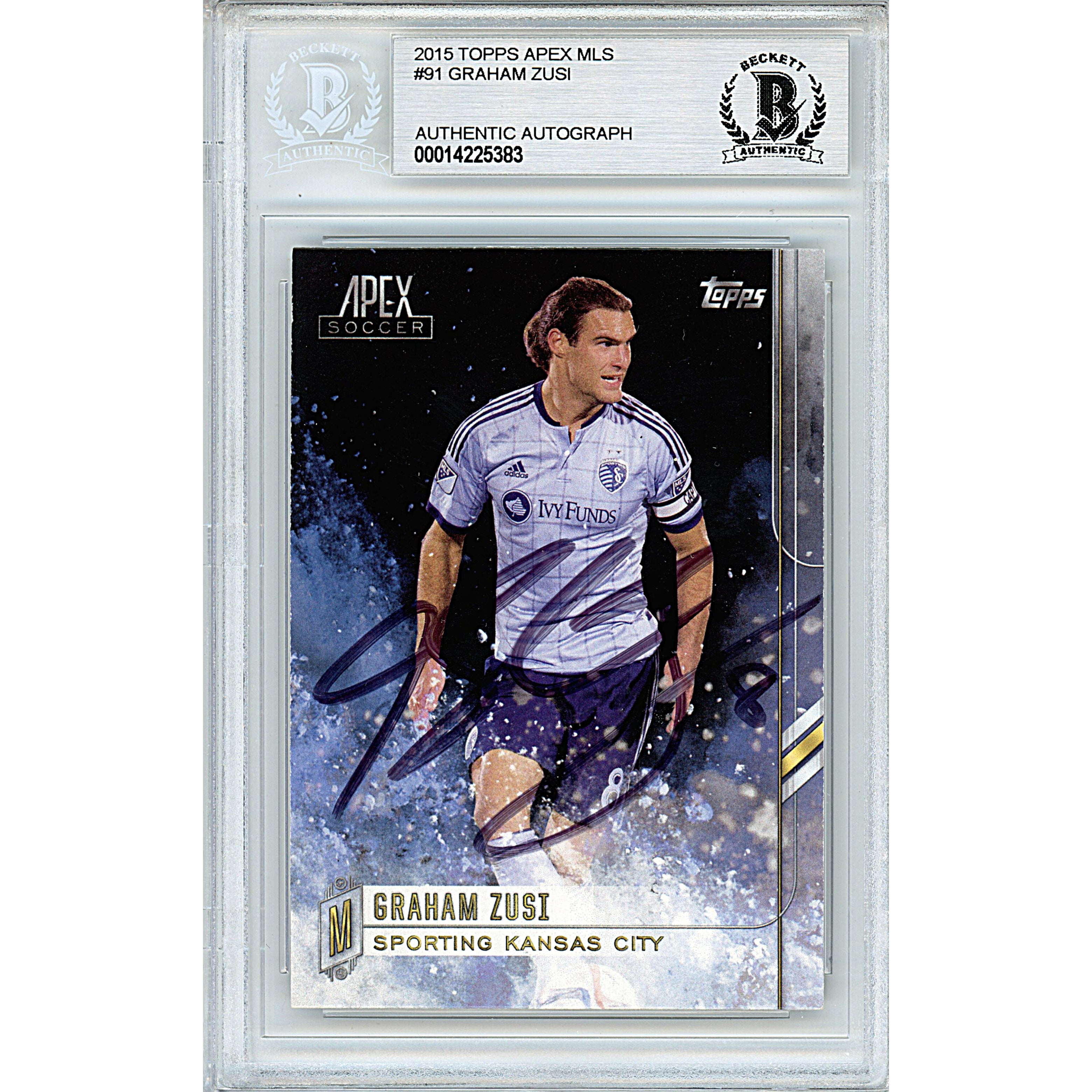 2015 Topps #91 Graham Zusi Autographed Trading Card – Beckett BAS